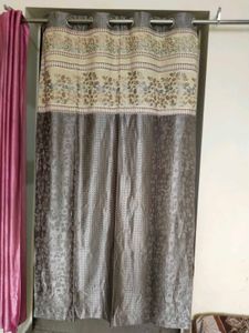 Designer Grey Curtain For Door Size 4*7