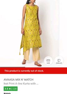 Avaasa Ikat Print Kurta