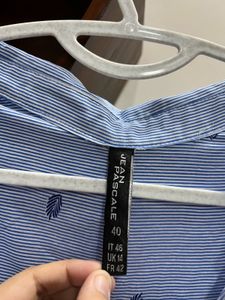 Striped Tie-Front Sleeveless Top