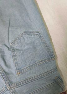Denim blue wideleg jeans