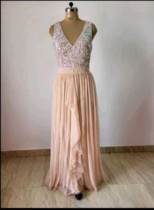 Sequin Top &amp; Ruffle Gown