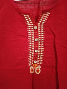 Elegant Red Kurta