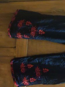 Elegant Embroidered Palazzo Pants