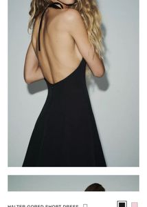 Zara Black Halter Mini Dress