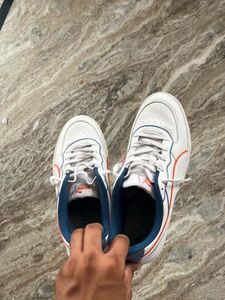Puma White Blue Orange Casual Sneakers