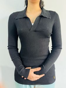 Ysl Black Long Sleeve Top