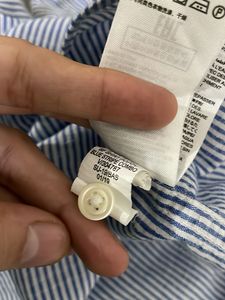 GAP Light Blue Striped Popover Shirt