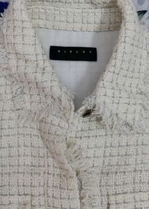 Sisley Cream Tweed Jacket
