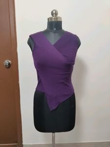 V Neck Ribbed Top
