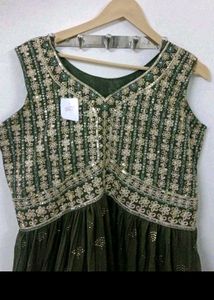 Elegant Teal Anarkali Kurta Set