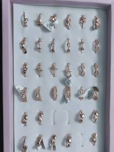 Rose Gold Plated Ring Pack Of 4