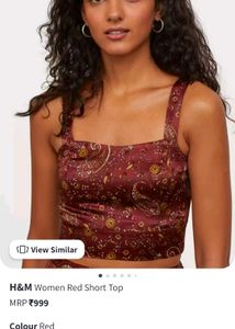 H&amp;M Floral Silk Pants and croptop