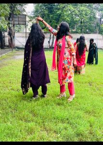 Elegant Purple suit pain with dupatta