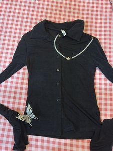 Black Top- Stretchable ♠️🕷️