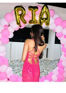 Salee🪅Pinteresty Criss Cross Back Pink Dress