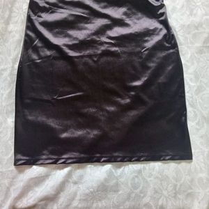 H&amp;M Black Satin Tube Dress