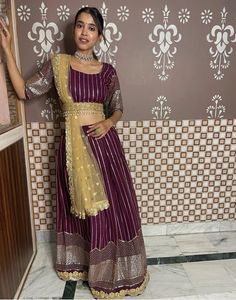 Elegant Maroon Lehenga Choli Set