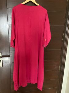Global Desi Rose Pink Emb.kurta (L)