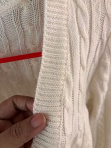 Cream Cable Knit Sweater