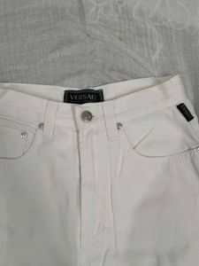 Versace white denim