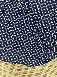 Blue &amp; White Checkered Sleeveless Shirt