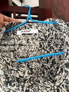 Patterned Long Sleeve Top