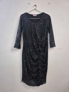 Sparkling Black Sequin Dress