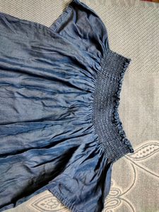 Lee Cooper Off Shoulder Top Navy Blue Colour