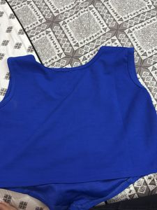 Blue Corset Tank Top