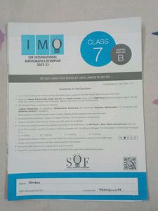 Questions Paper Olympiad Class 7
