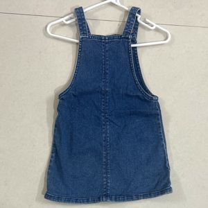 BLUE Denim Cut-Out Dress For Girls