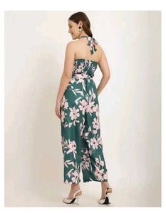 Floral Halter Neck Maxi Dress