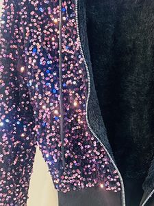 Sparkly Sequin Zip-Up Hoodie