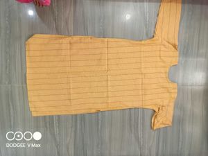 Striped Kurta Yellow