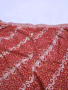 Red Printed Kurti And Pant Set