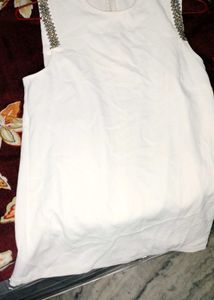 White Sleeveless Top