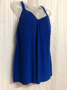 Aqua Green Blue Sleevless Top