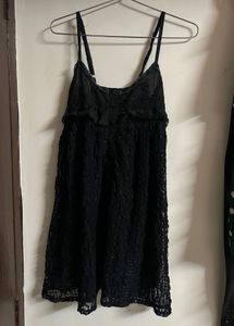 Black Lace Slip Dress