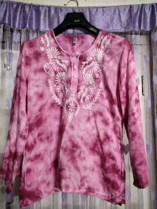 Tie And Dye Beautiful Embroidery Top