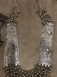 Garba Special Silver Tone Jewelry Set