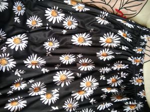 Daisy Printed Tea Length Skirt