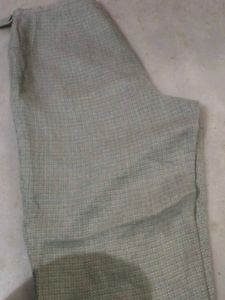 Olive Green High-Waisted Trousers