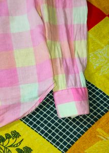Women Check Shirt Light Colour