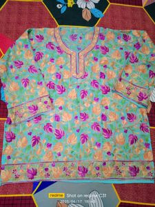 Floral Embroidered Kurta