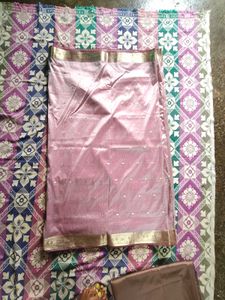 Pink & Gold Sari Fabric