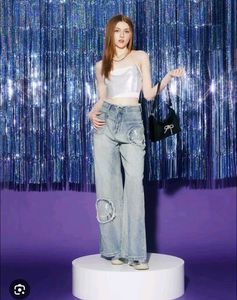 Patch Work Wide Leg Jean 🤍🧚