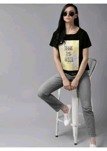 Roadster Typographic Black Tshirt