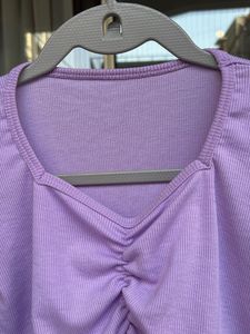 Purple Ruched Top