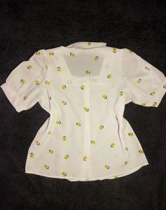 Cute Floral Printed Button Up Shirt