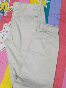 Beige Casual Pants